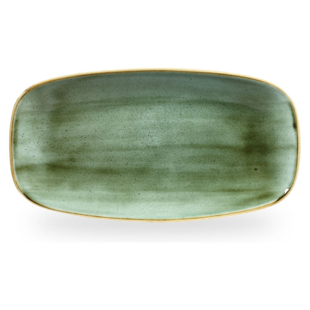 Schaal rechthoek 35.5x18.9cm Stonecast Samphire Green Churchill