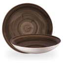 Bord diep coupe 18.2cm 42.6cl Stonecast Patina Iron Black Churchill