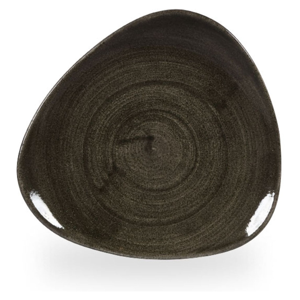 Bord plat driehoek 20.0cm Stonecast Patina Iron Black Churchill