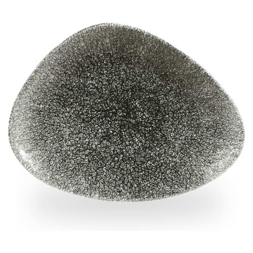 Bord plat driehoek 20.0x15.0cm Studio Prints Raku Quartz Black Churchill