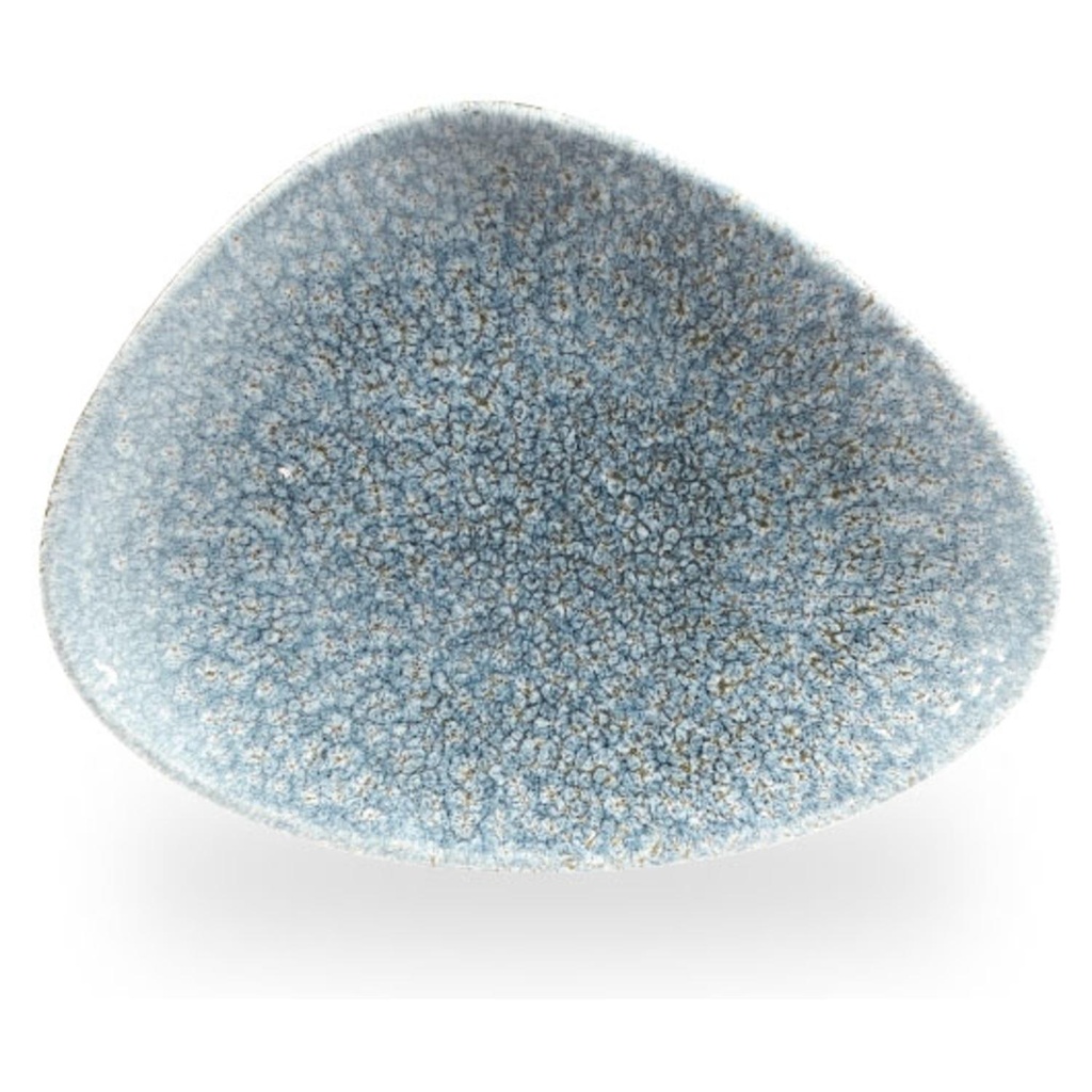 Bord plat driehoek 20.0x15.0cm Studio Prints Raku Topaz Blue Churchill