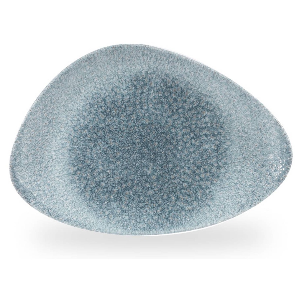 Bord plat driehoek 30.4x20.5cm Studio Prints Raku Topaz Blue Churchill