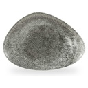 Bord plat driehoek 35.6x25.0cm Studio Prints Raku Quartz Black Churchill