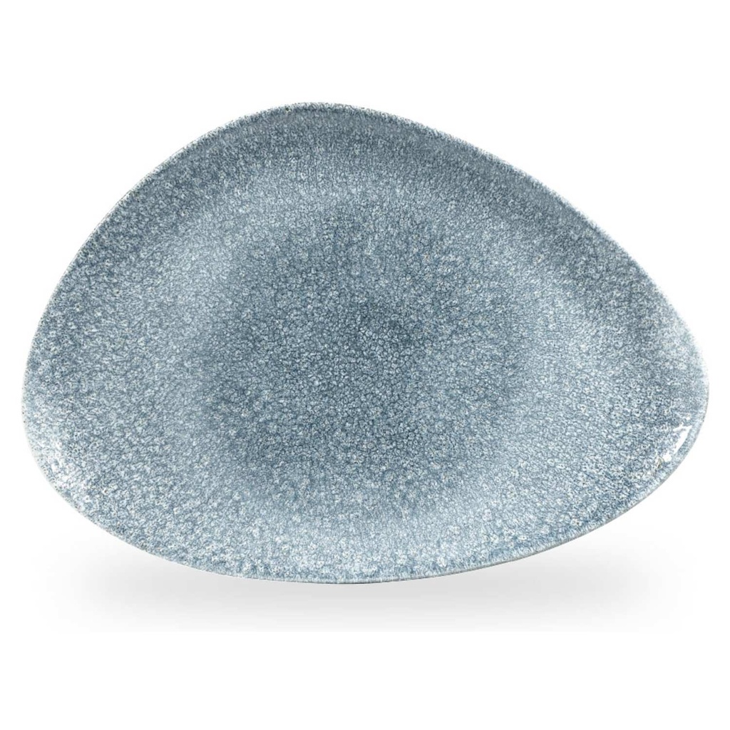 Bord plat driehoek 35.6x25.0cm Studio Prints Raku Topaz Blue Churchill