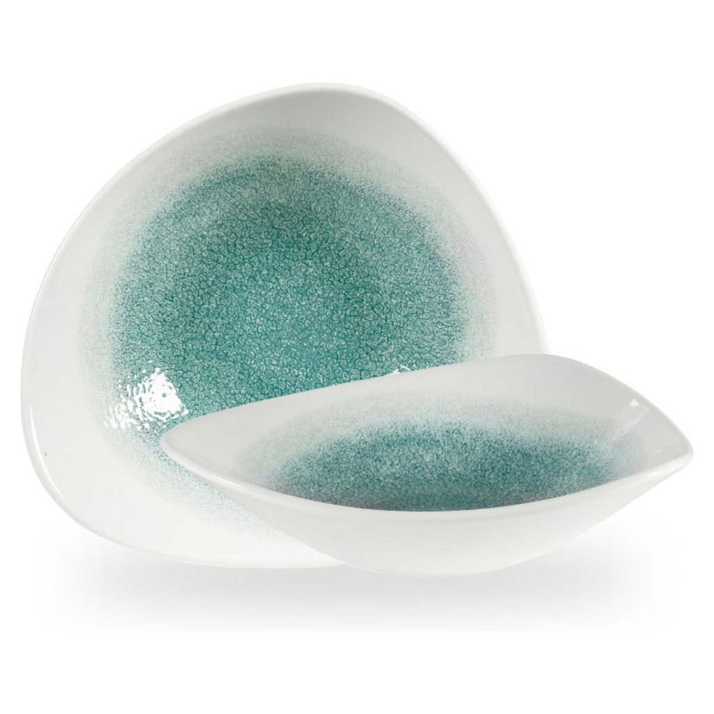 Kom driehoek 23.5cm Studio Prints Raku Jade Green Churchill