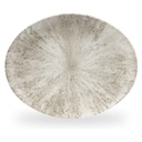 Bord plat coupe ovaal 31.7x25.5cm Studio Prints Stone Agate Grey Churchill