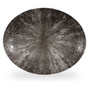 Bord plat coupe ovaal 31.7x25.5cm Studio Prints Stone Quartz Black Churchill