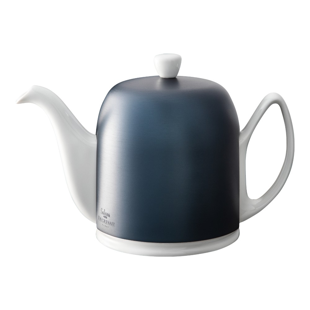 Theepot 100.0cl Salam white cloche blue Guy Degrenne