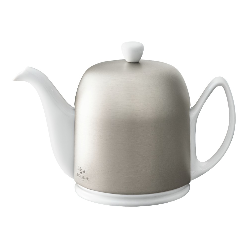 Theepot 100.0cl Salam white cloche zinc Guy Degrenne