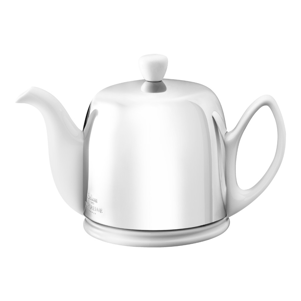 Theepot 70.0cl Salam white cloche RVS spiegelglans Guy Degrenne