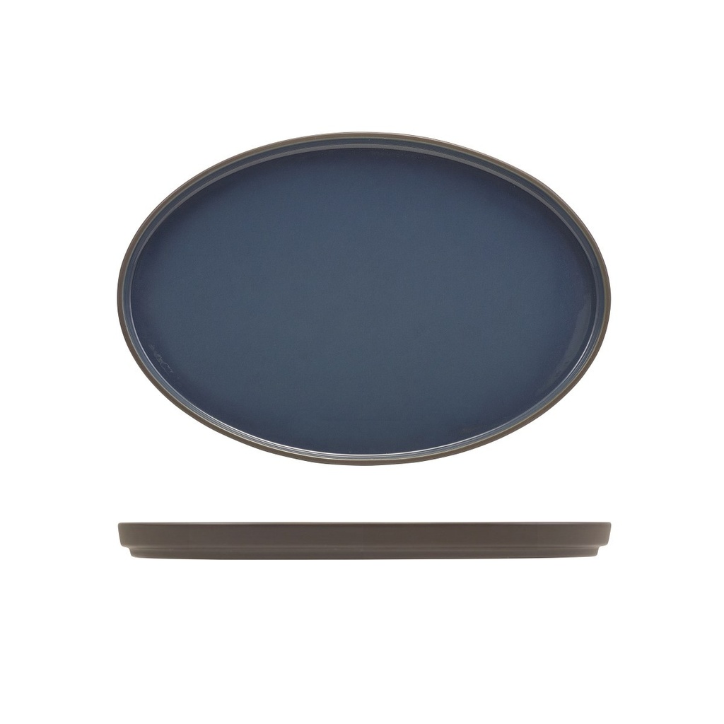 Bord ovaal 28.4x19.4cm Kava Blue Genware