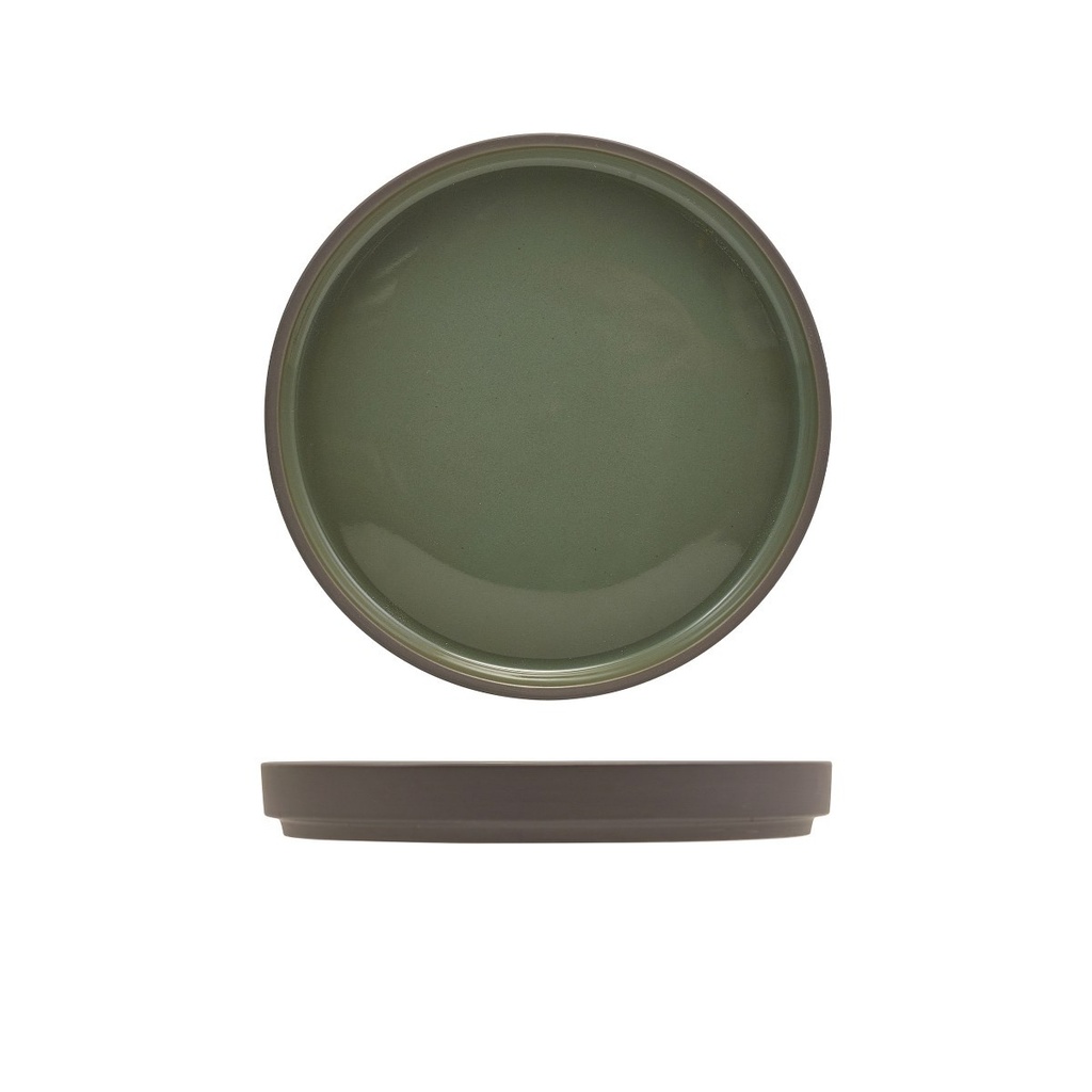 Bord walled 18.0cm Kava Green Genware