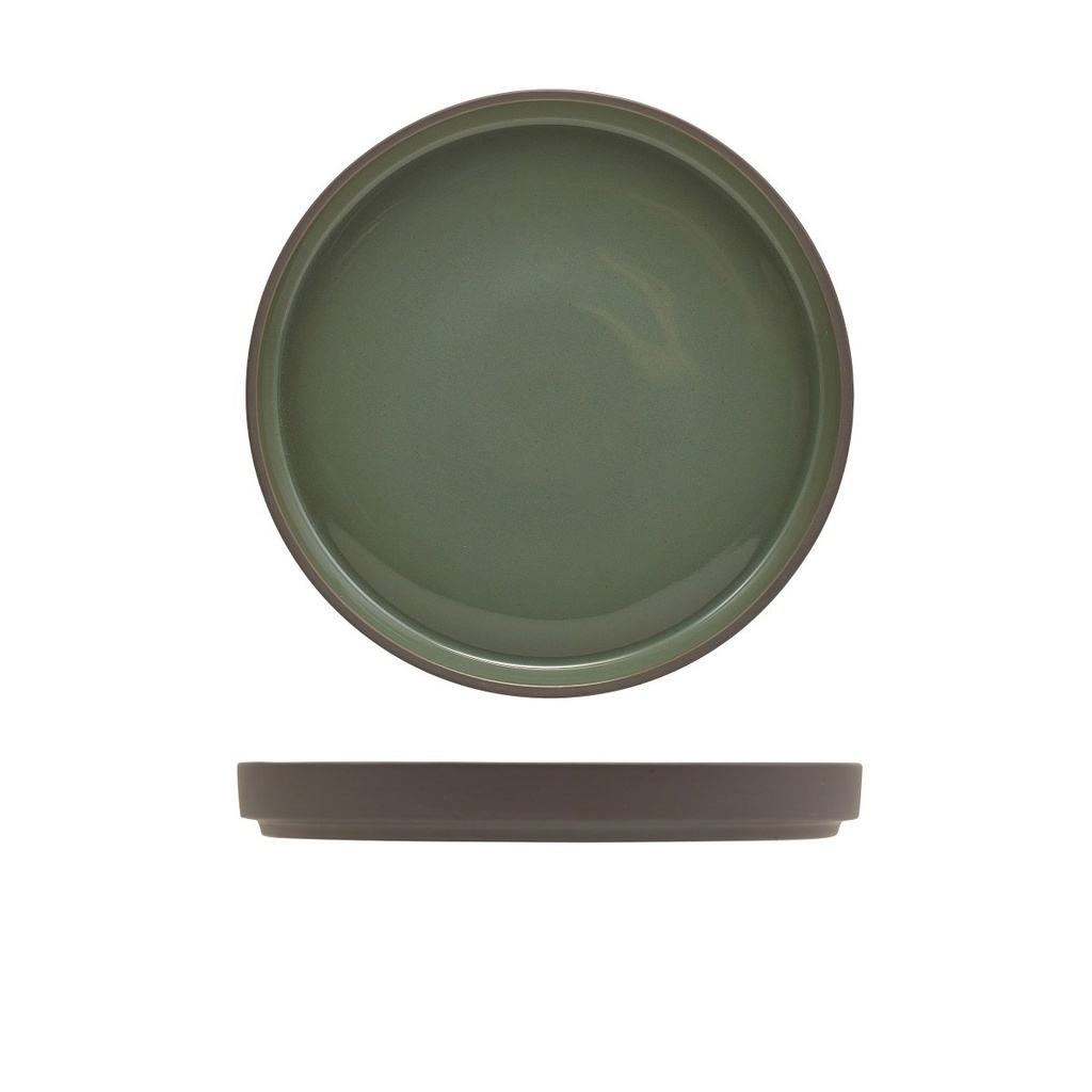Bord walled 20.0cm Kava Green Genware