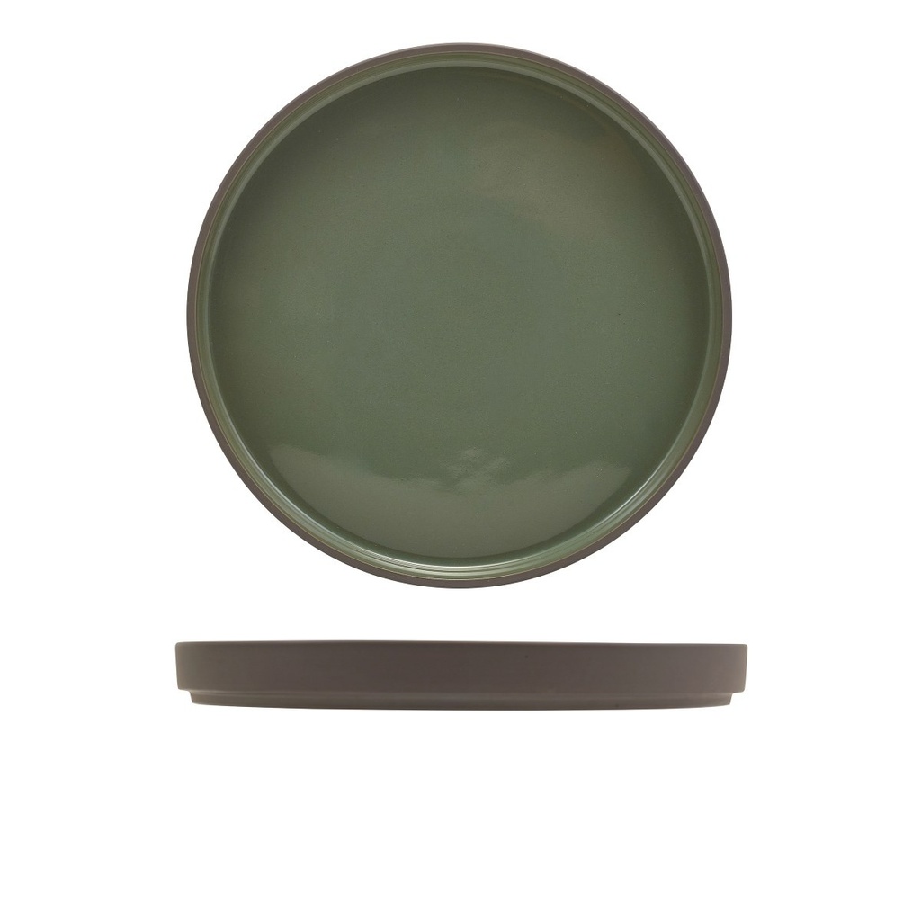Bord walled 24.7cm Kava Green Genware