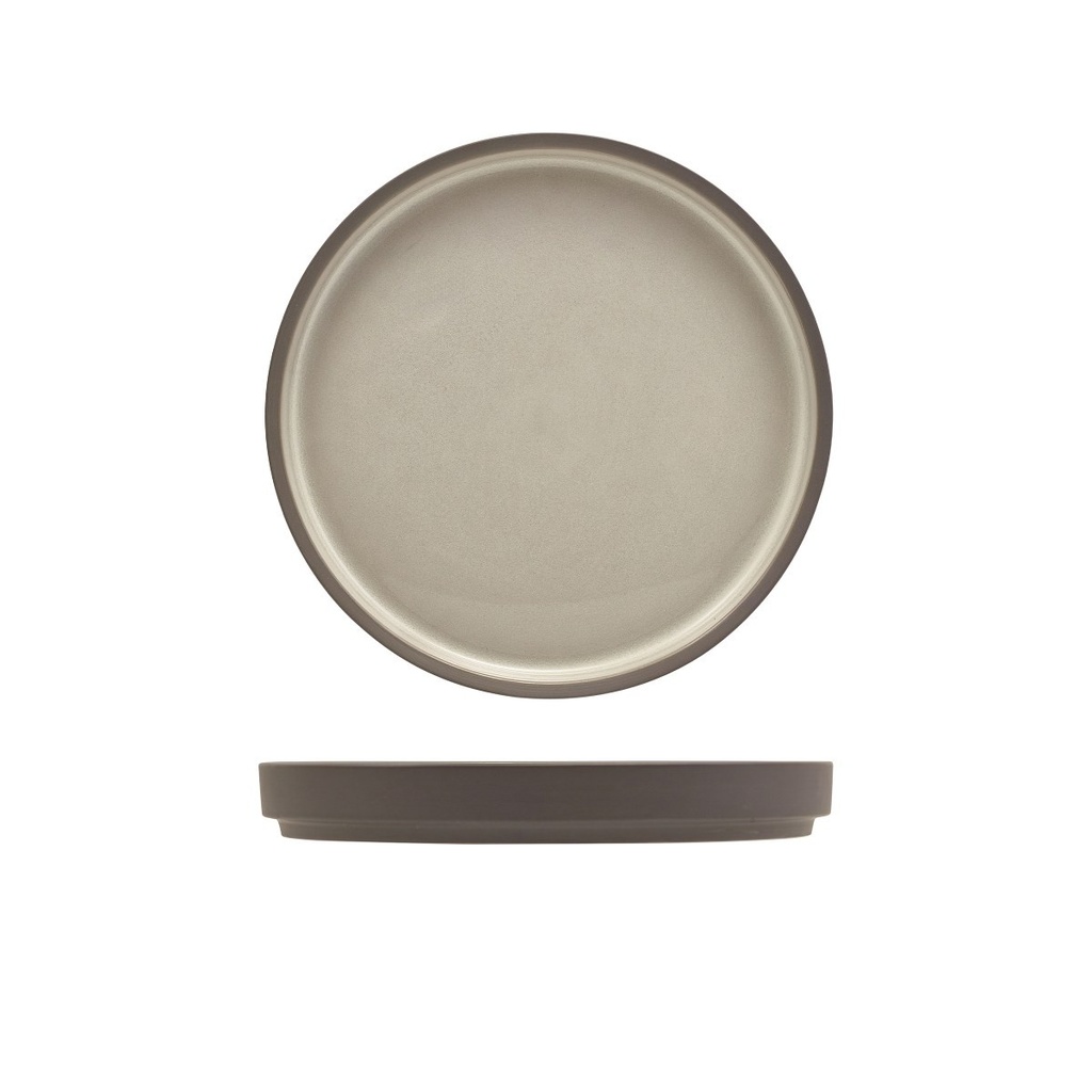 Bord walled 18.0cm Kava Grey Genware