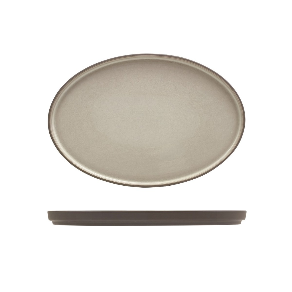 Bord ovaal 28.4x19.4cm Kava Grey Genware