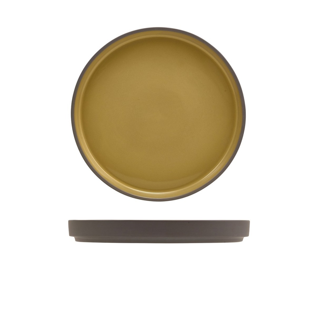 Bord walled 20.0cm Kava Yellow Genware