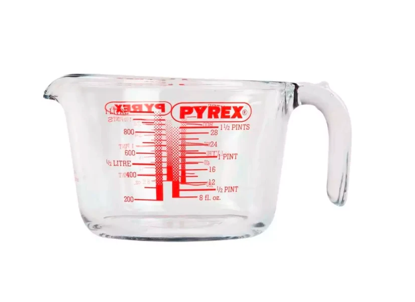 Maatbeker 1.0l glas Pyrex
