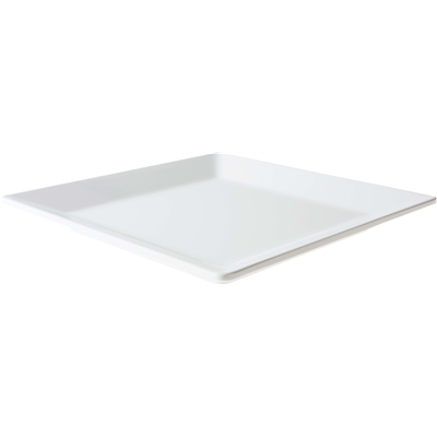 Bord vierkant 26.5cm melamine wit 