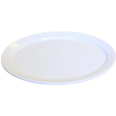 Bord ovaal 38.0x28.0cm melamine wit 