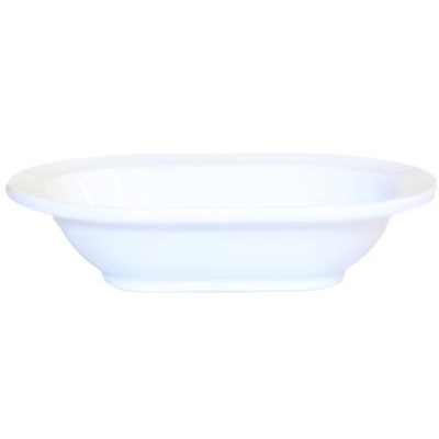 Kom ovaal 28.0x18.0cm melamine wit 
