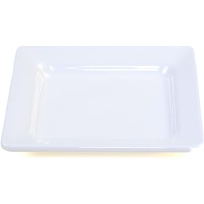 Bord vierkant 15.6cm melamine wit 