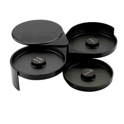 Glasrimmer 3 Traps Melamine Zwart