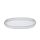 Bord ovaal 46.5x28.7x(h)2.5cm Caractère white Revol