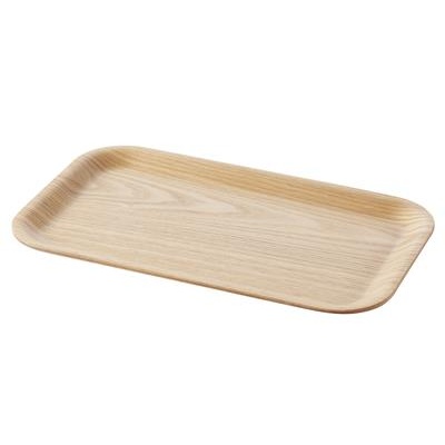 Dienblad rechthoek 29.5x18.0cm bruin hout