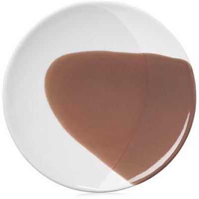 Bord plat coupe 28.0cm cognac white Confluence
