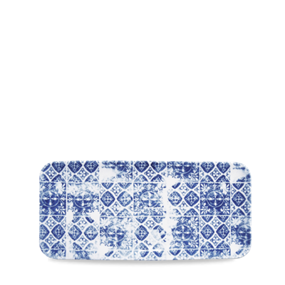 Schaal organic 34.6x15.6cm Porto Blue dob21