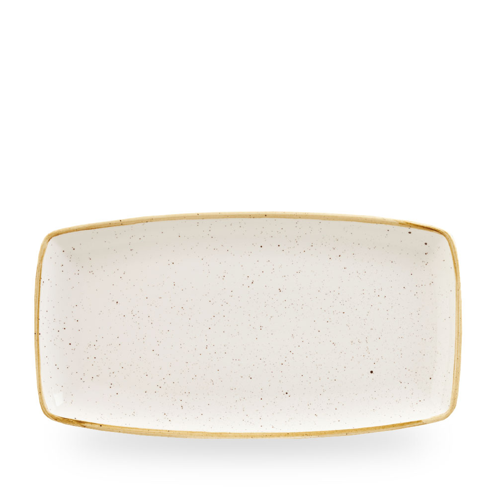 Schaal rechthoek 35.5x18.9cm Stonecast Hints Barley White