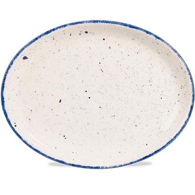 Bord plat coupe rechthoek 25.4cm Stonecast Hints Indigo Blue