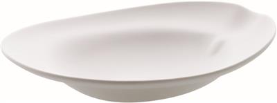 Bord diep 25.0cm Shell wit mat