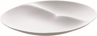 Bord plat 19.5cm Shell wit mat