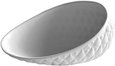 Schaaltje 16.0x12.0x(h)9.0cm Tears m wit mat