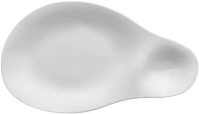 Bord plat 34.5x20.5x(h)2.3cm Tears duo wit mat