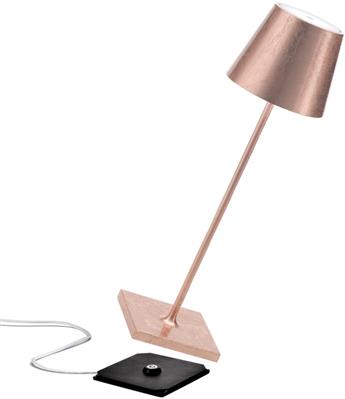 Tafellamp Led 38.0cm Poldina copper Leaf