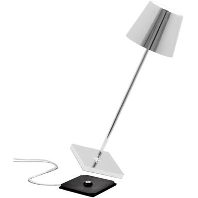 Tafellamp Led 38.0cm Poldina silver glossy