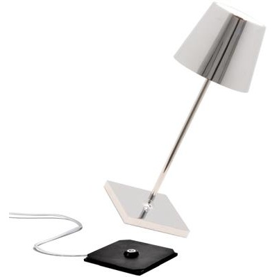 Tafellamp Led 30.0cm Poldina silver glossy