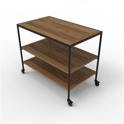 Trolley 110.0x65.0x(h)88.0cm walnut Fare
