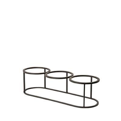 Buffetverhoger 21.8(h)18.0cm Zw Rvs Triple Tilt