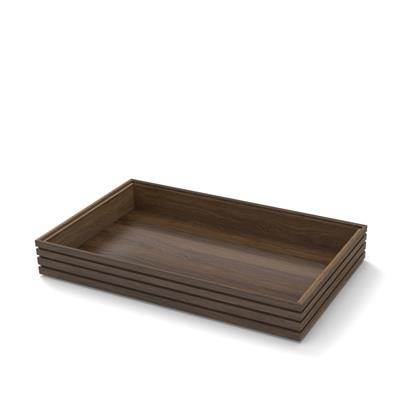 Houten tray 1/1GN (h)7.5cm walnut Flow