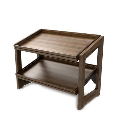 Buffetstandaard Double 1/1GN walnut Flow