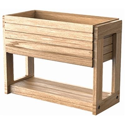 Houten tray 57.4x25.0x(h)43.2cm oak Through Flow