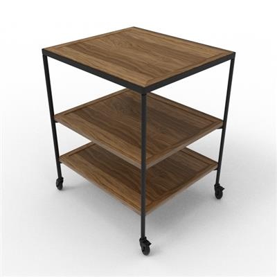 Trolley 79.1x66.9x(h)89.7cm walnut Fare