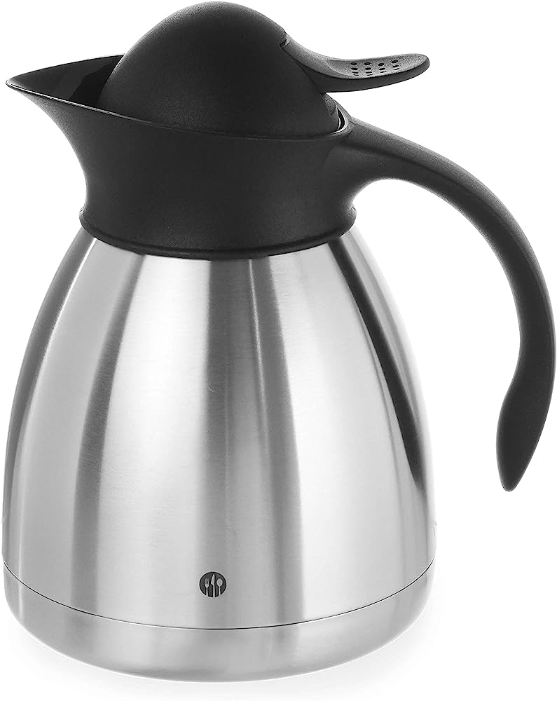 Isoleerkan thee/koffie 1.0l met druksluiting zwart