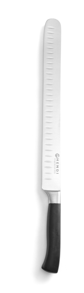 Hamet zalmmes 30.0cm zwart handvat RVS hendi