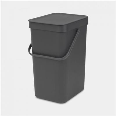 Prullenbak 12.0l sort&go Brabantia zwart
