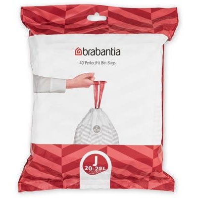 40 st afvalzak PerfectFit 20-25l Brabantia code j